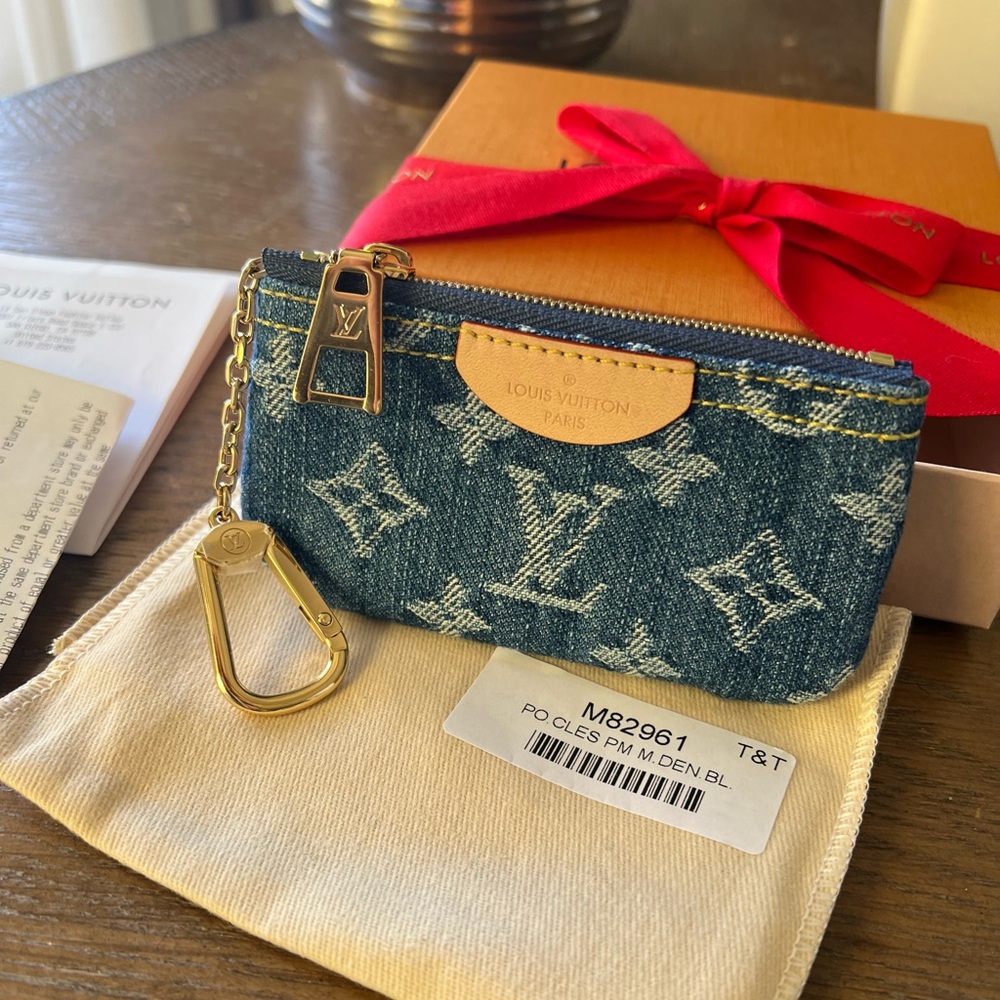 LV Denim Key Pouch/wallet